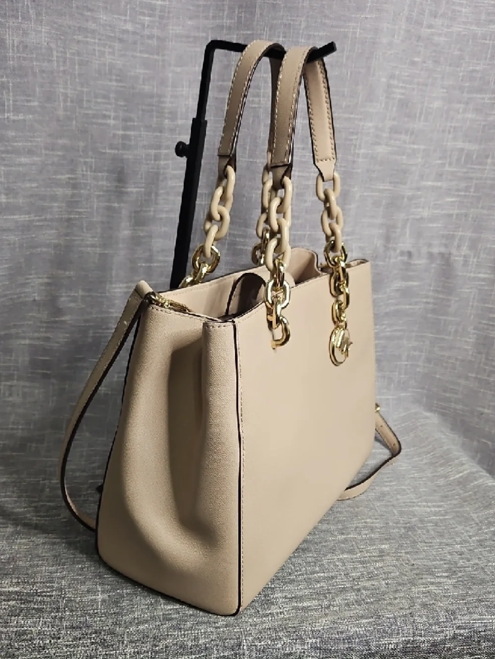 Michael Kors Blush Pink Saffiano Satchel with Gold Hardware